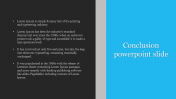 Amazing Conclusion PowerPoint Slide Template Design